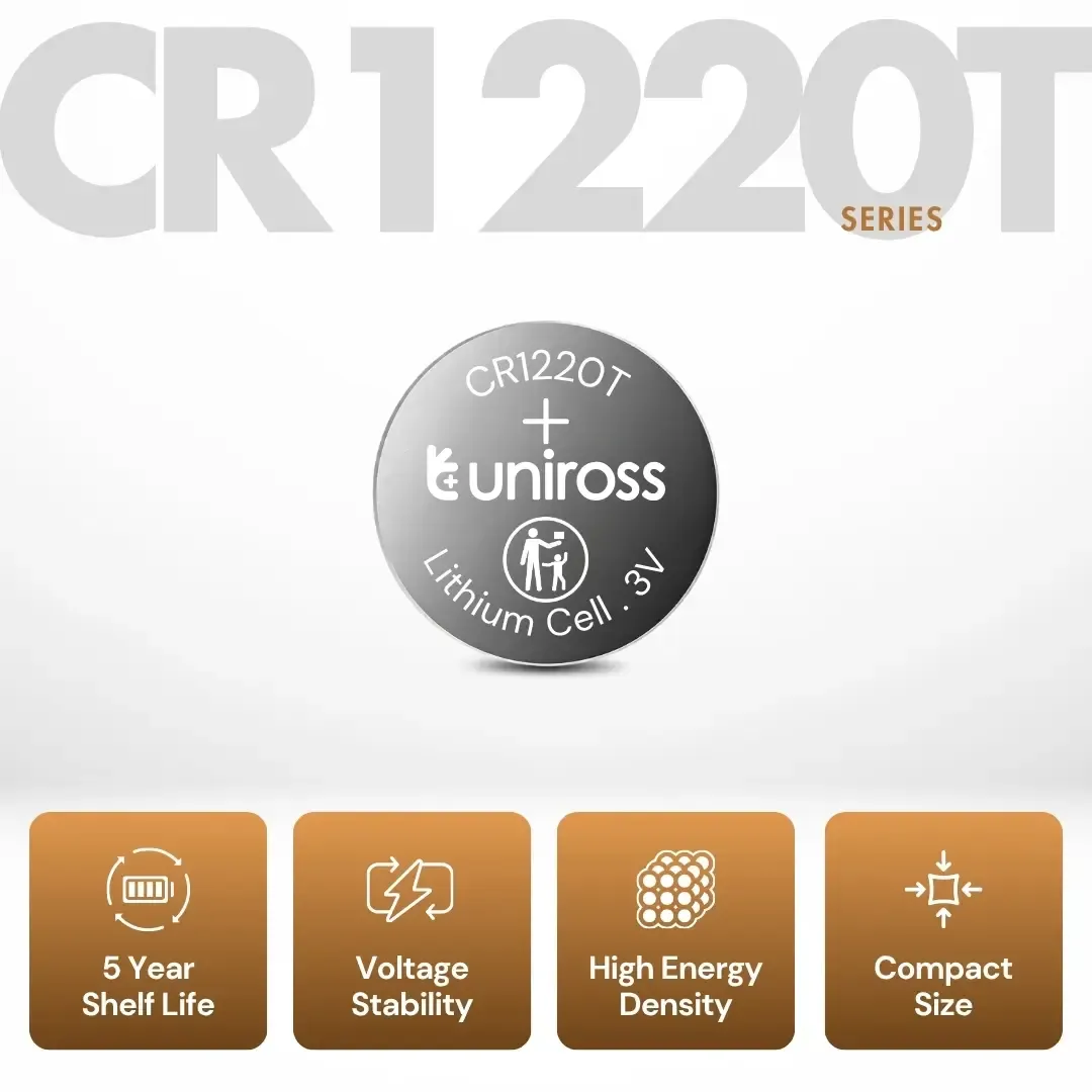 Uniross CR1220T HT pile bouton 3 V 38 mAh haute température