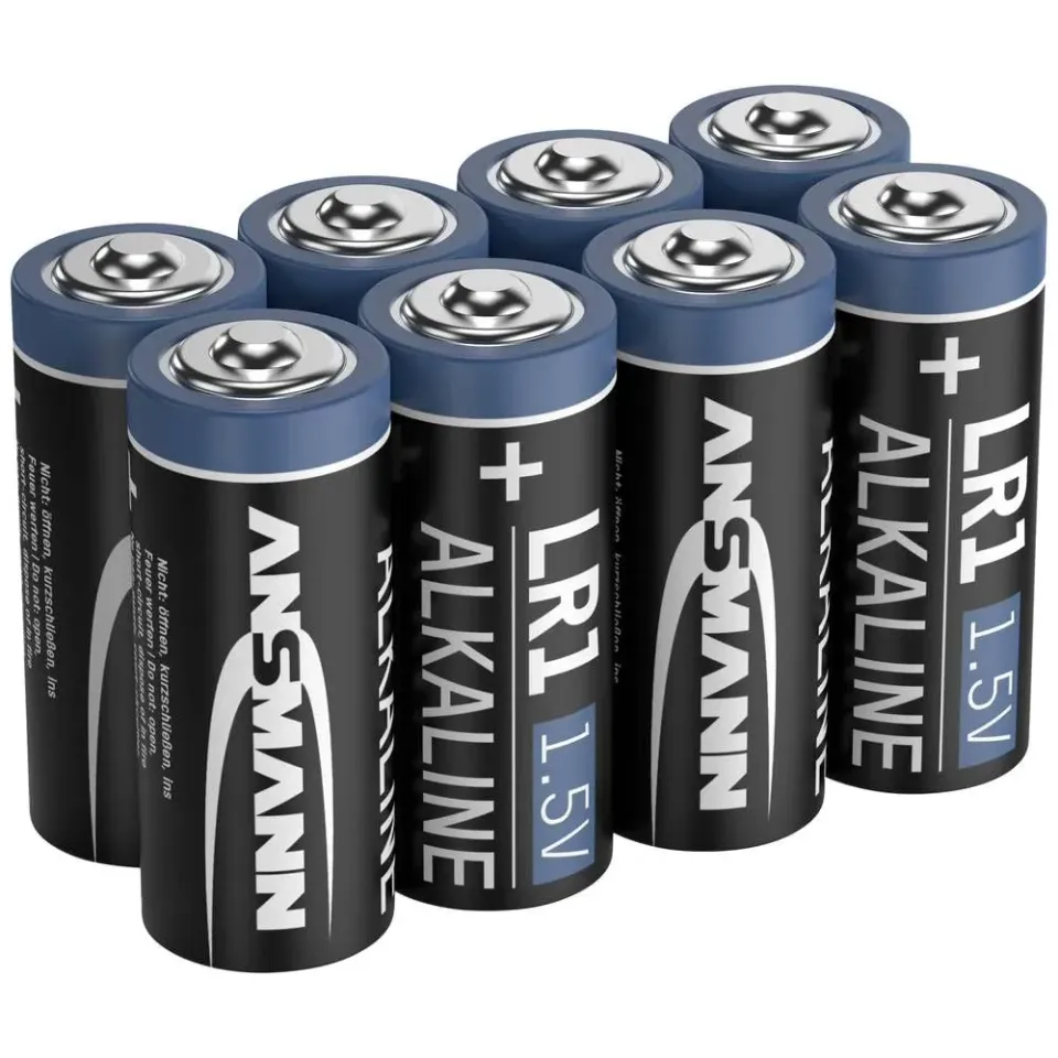 ANSMANN piles alcalines LR1 1,5 V lot de 8 longue conservation