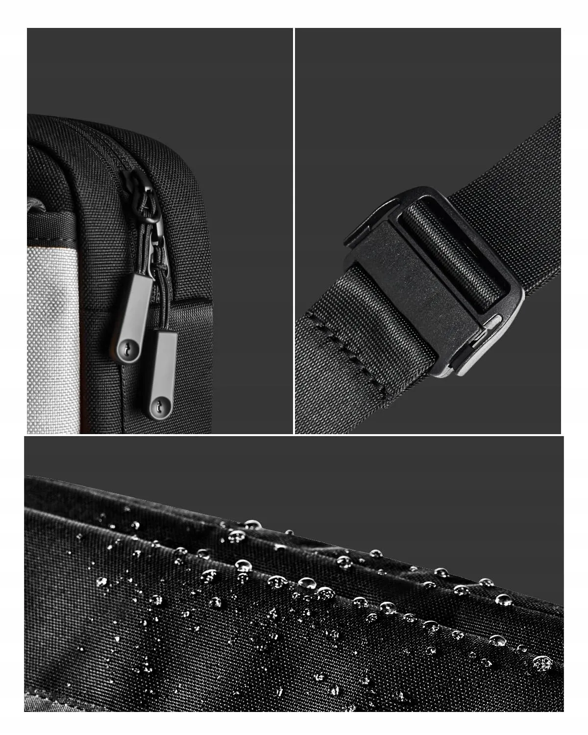 Innostyle VersalSling sac bandoulière 3 L noir-bleu/gris imperméable
