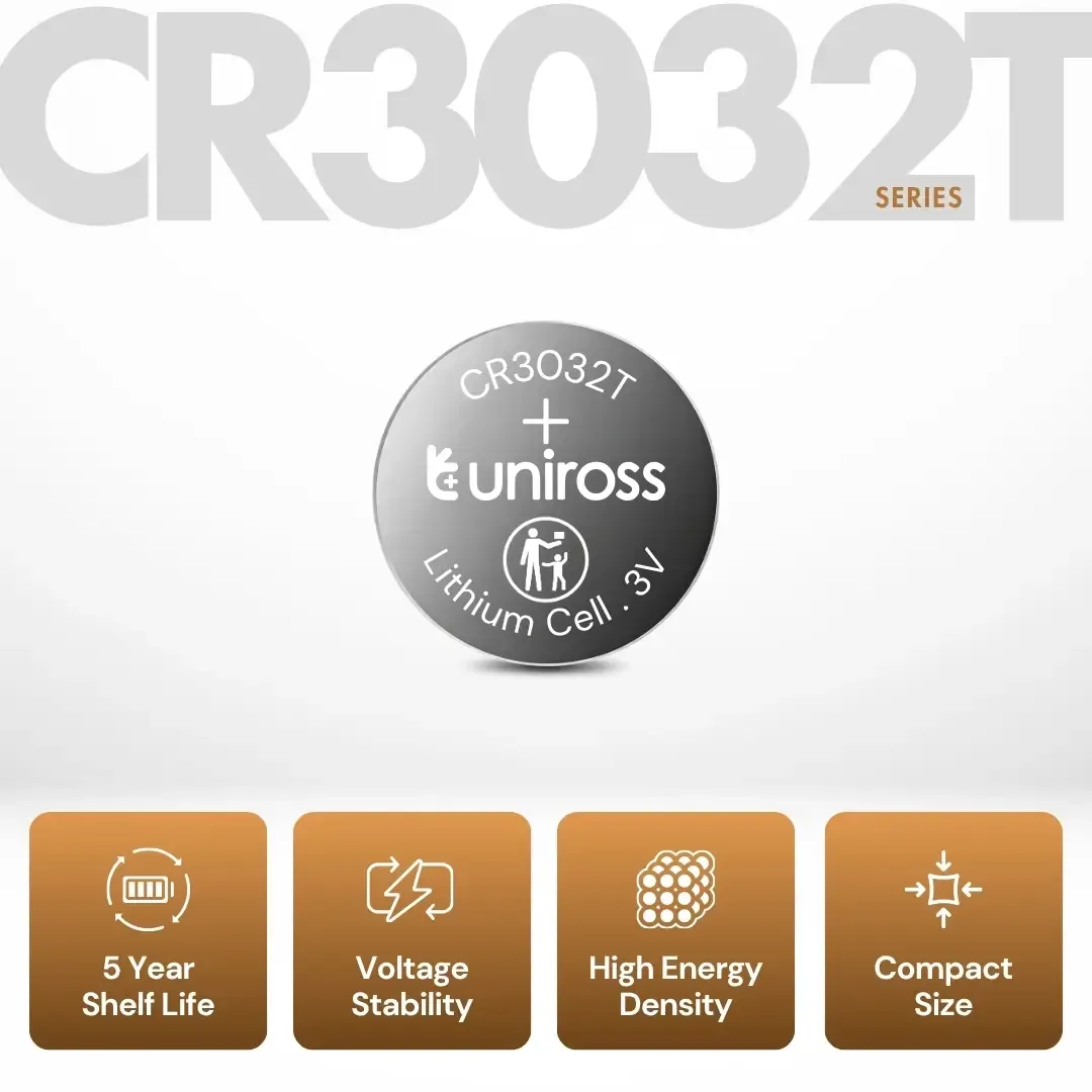 Uniross CR3032T HT pile bouton lithium 3 V 500 mAh