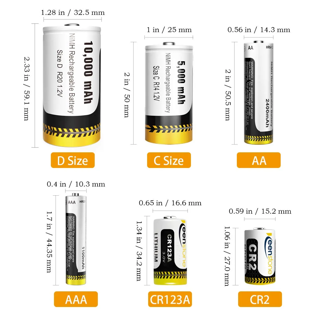Keenstone piles D/LR20 rechargeables 4 pièces 10000 mAh Ni-MH