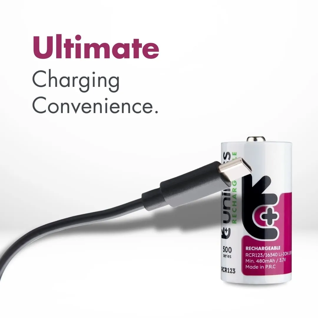 Uniross USB-C RCR123 3,7 V batterie rechargeable 1 pièce
