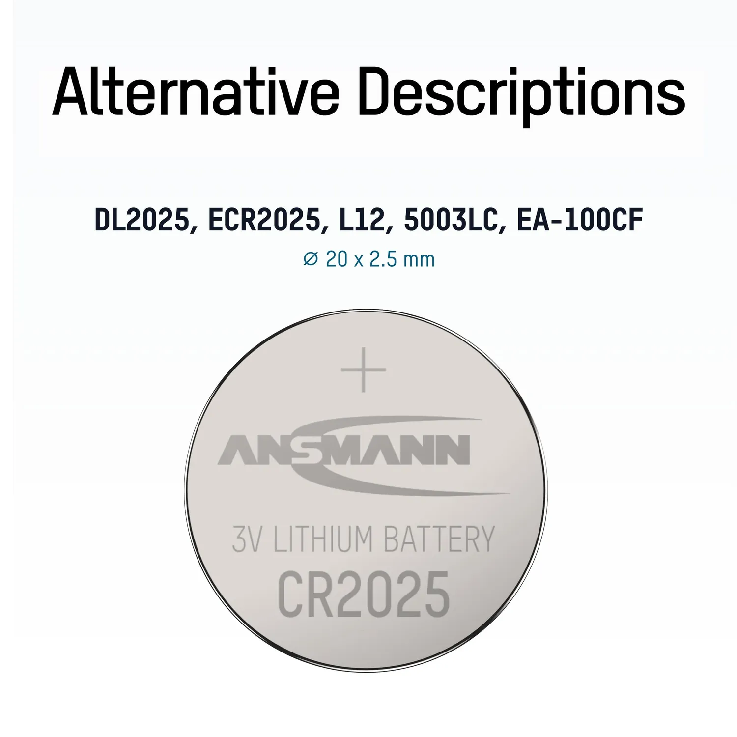 ANSMANN CR 2025 pile bouton lithium 3 V 1 pièce