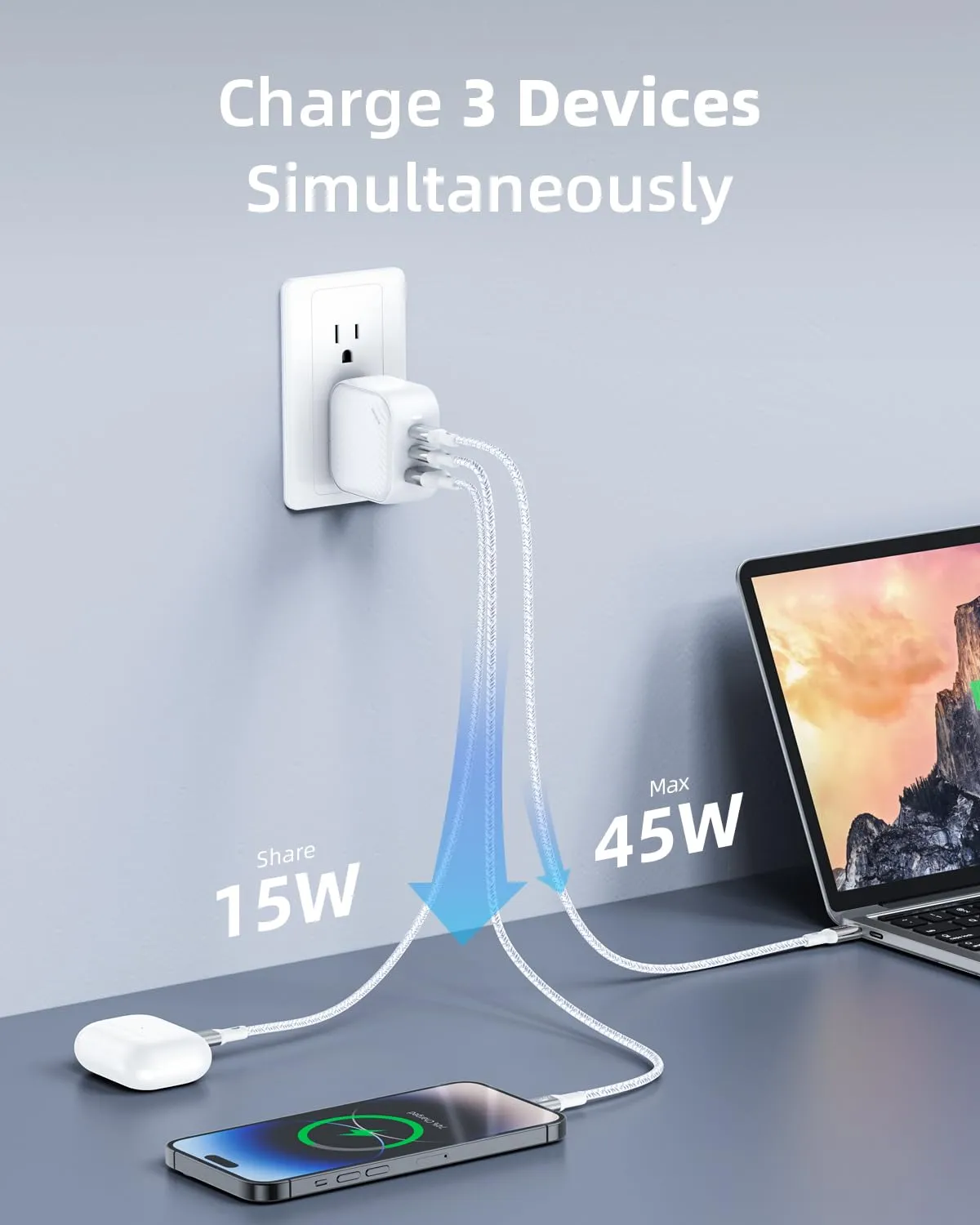 Innostyle Mini Cube chargeur USB-C 65 W 3 ports