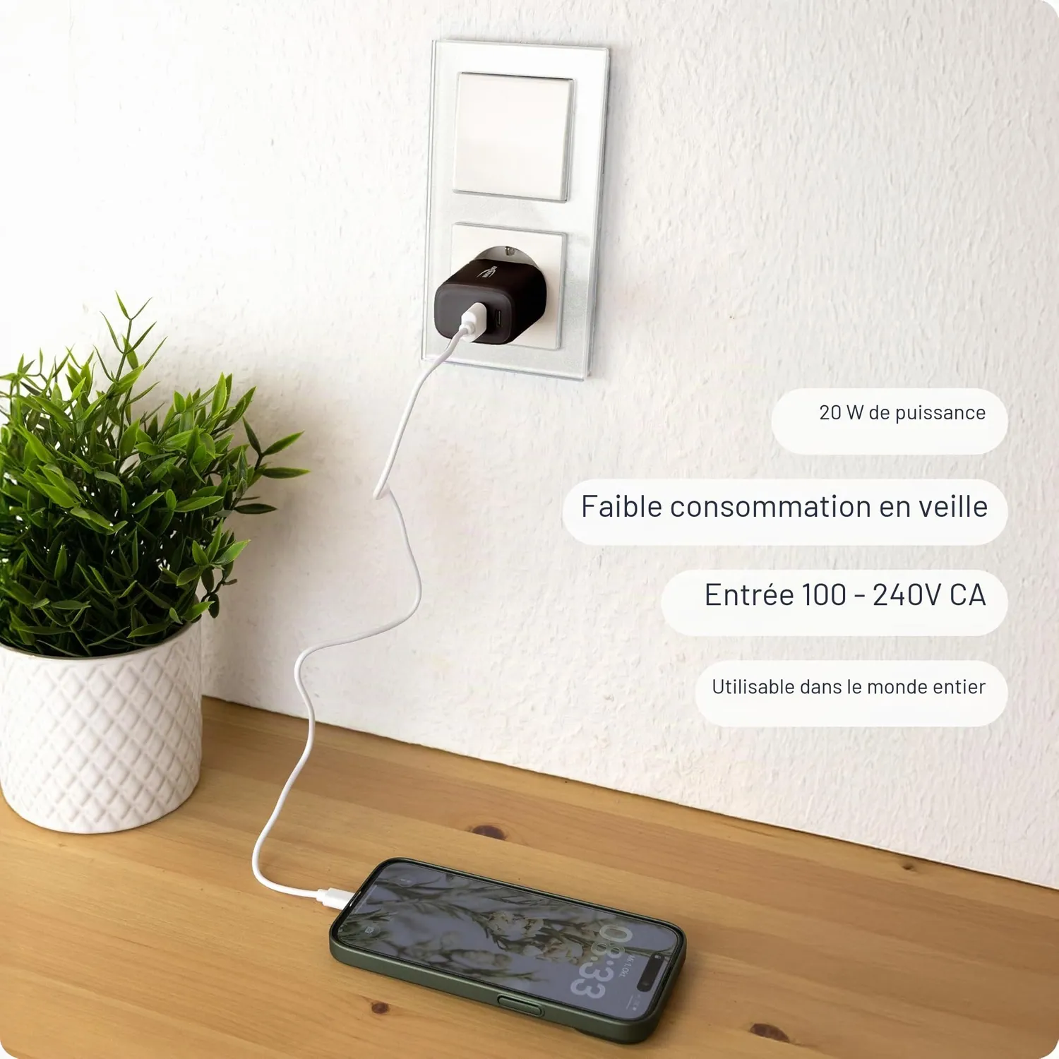 ANSMANN HC218PD chargeur USB 18 W noir double port