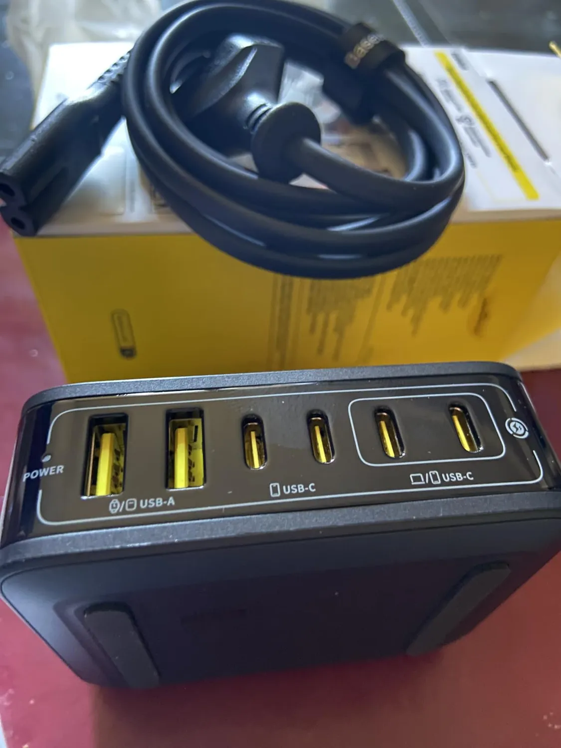 Baseus Enerfill Compact chargeur USB 120 W 6 ports noir