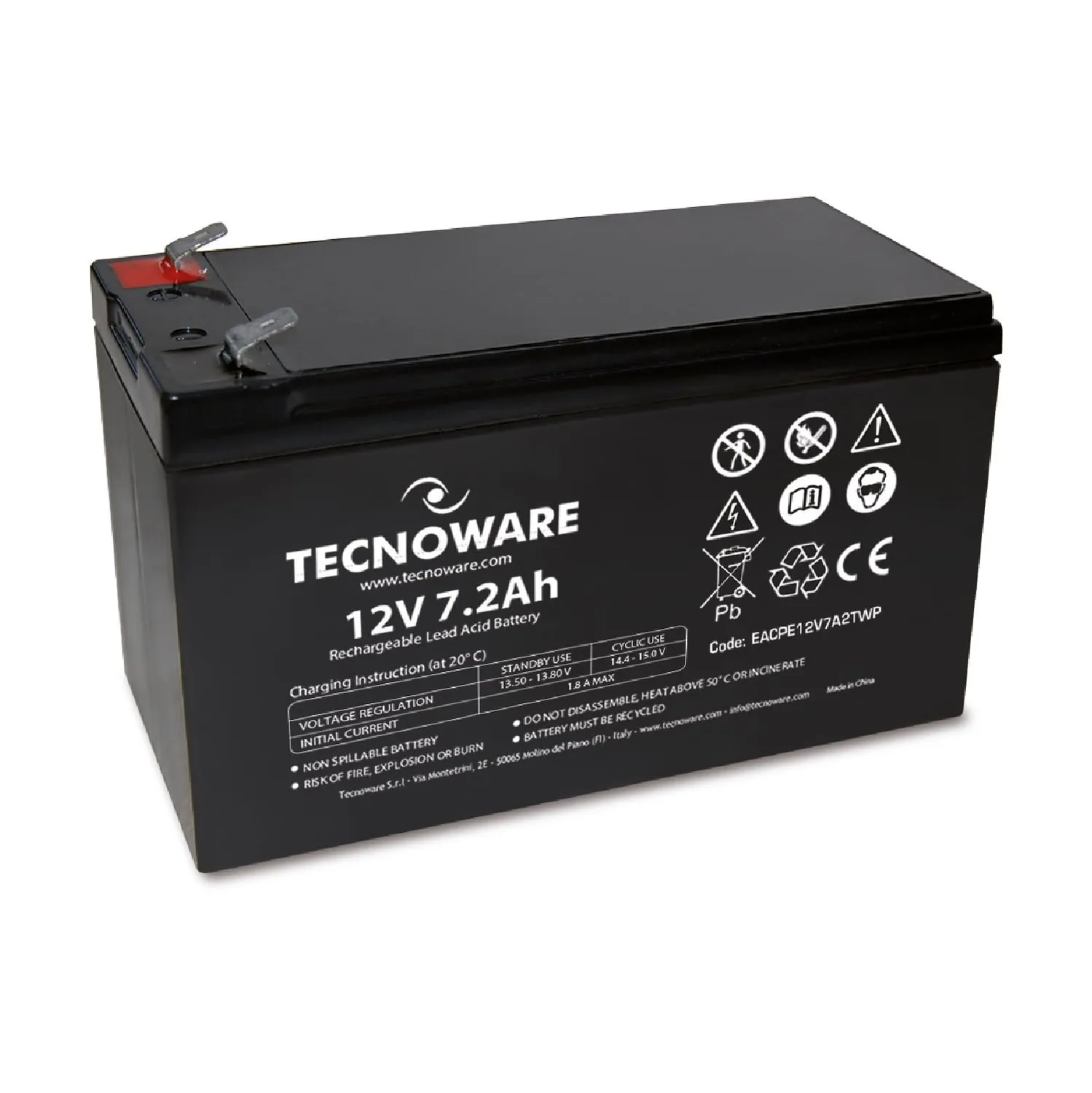 Tecnoware Power Systems Batterie 12 V 5 Ah pour onduleur étanche
