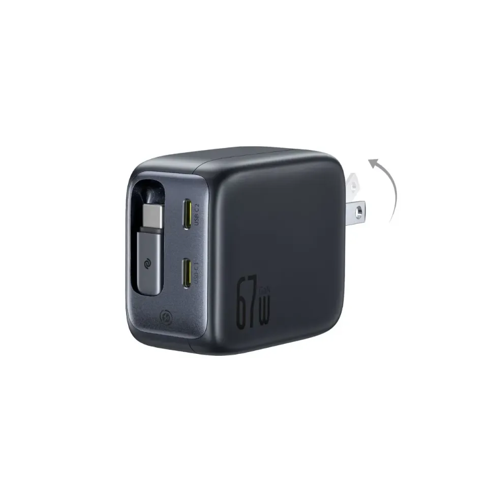 Baseus EnerCore CJ11 chargeur 67 W avec câble rétractable