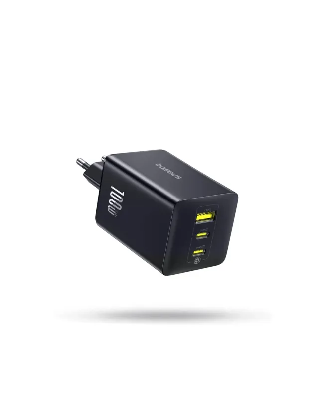 Baseus Enerfill chargeur USB-C 100 W 3 ports blanc GaN