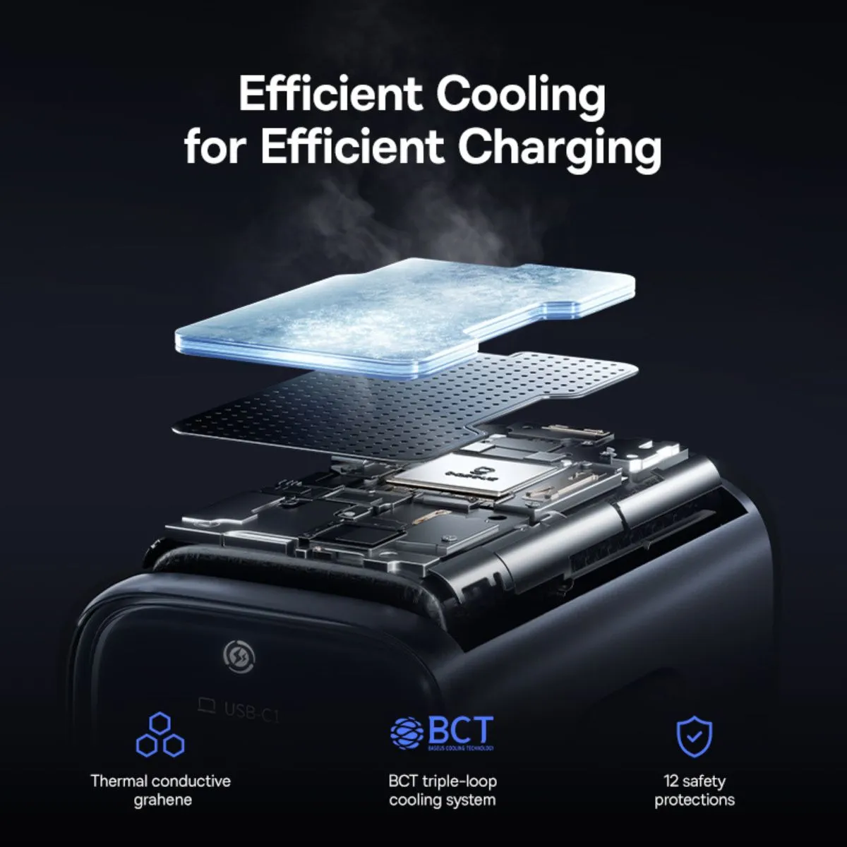 Baseus PicoGo AN13 Chargeur Secteur 2 USB-C 45W Compact