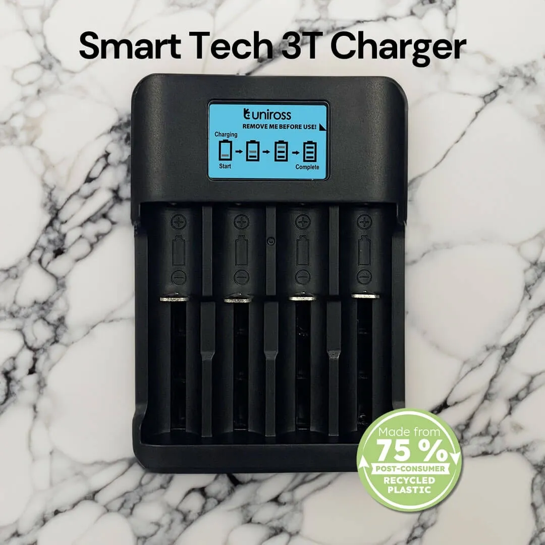 Uniross Smart Tech 3T chargeur de piles AA AAA Li-ion NiMH