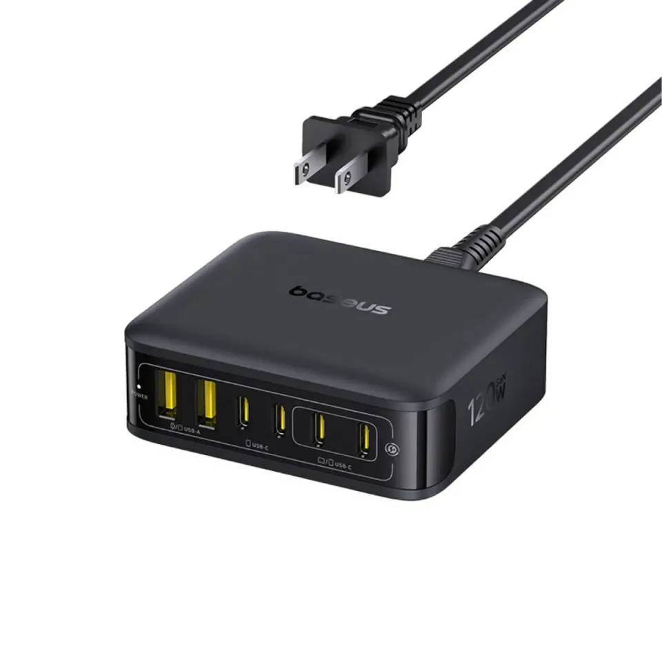 Baseus EnerFill FH21 station de charge 120 W noire 6 ports