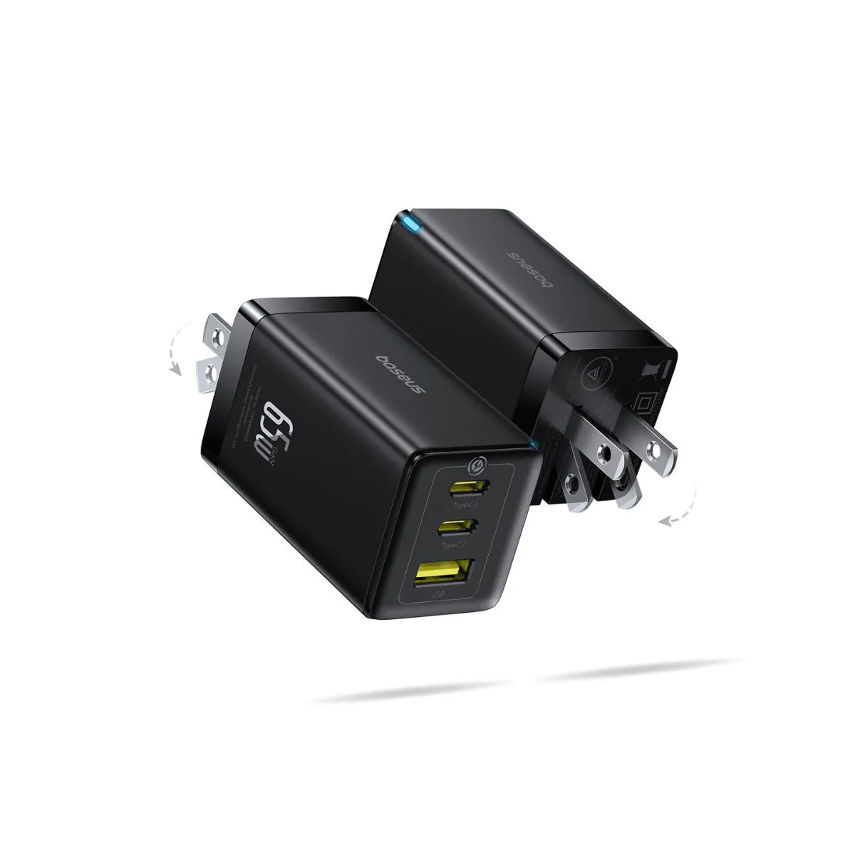 Baseus GaN5 Pro 2 Pack chargeur 65 W 2C+U