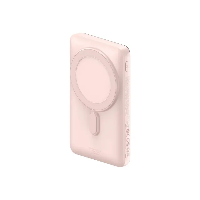 Baseus batterie externe magnétique pliable 10 000 mAh 20 W rose