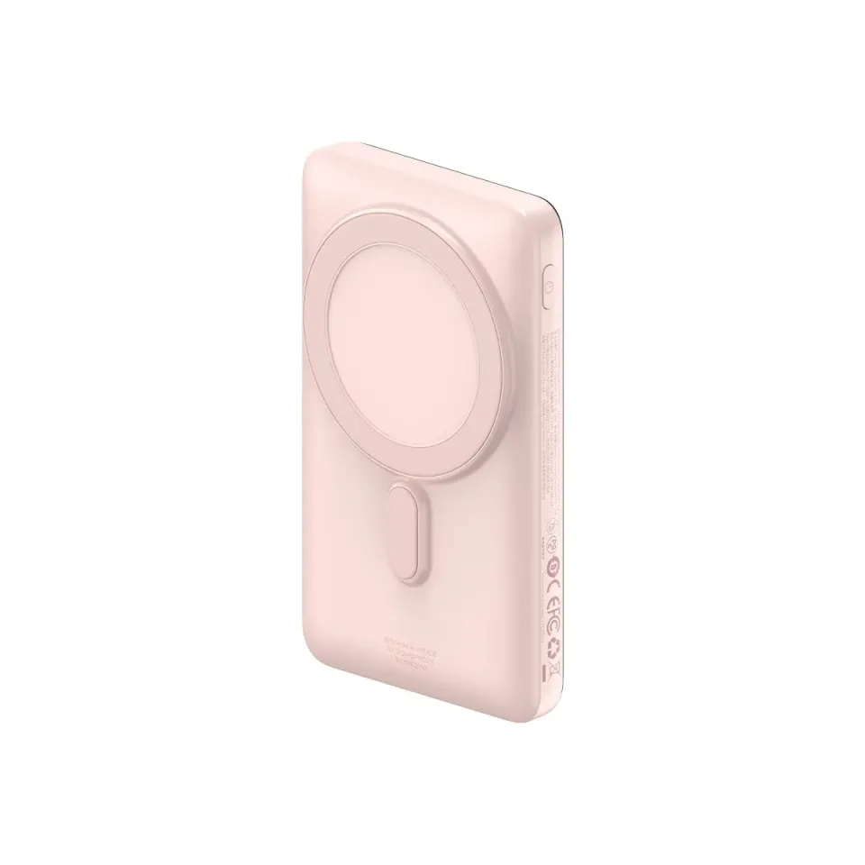 Baseus batterie externe magnétique pliable 10 000 mAh 20 W rose