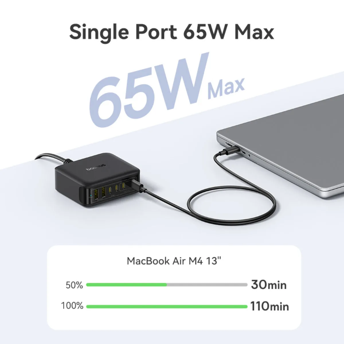 Baseus EnerFill FH21 station de charge 120 W noire 6 ports