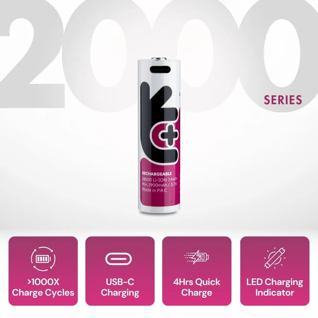 Uniross pile rechargeable 18650 USB-C 3,7V