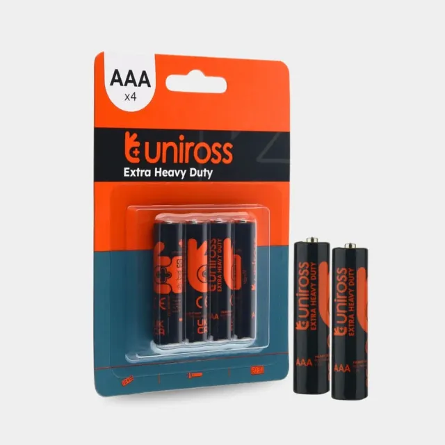 Uniross R03 AAA Heavy Duty piles zinc 1,5 V blister de 4