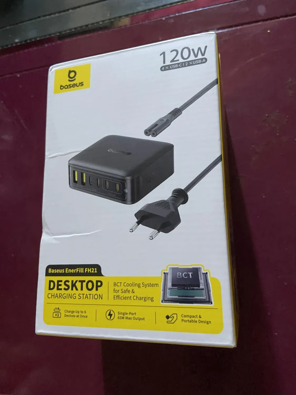 Baseus Enerfill Compact chargeur USB 120 W 6 ports noir