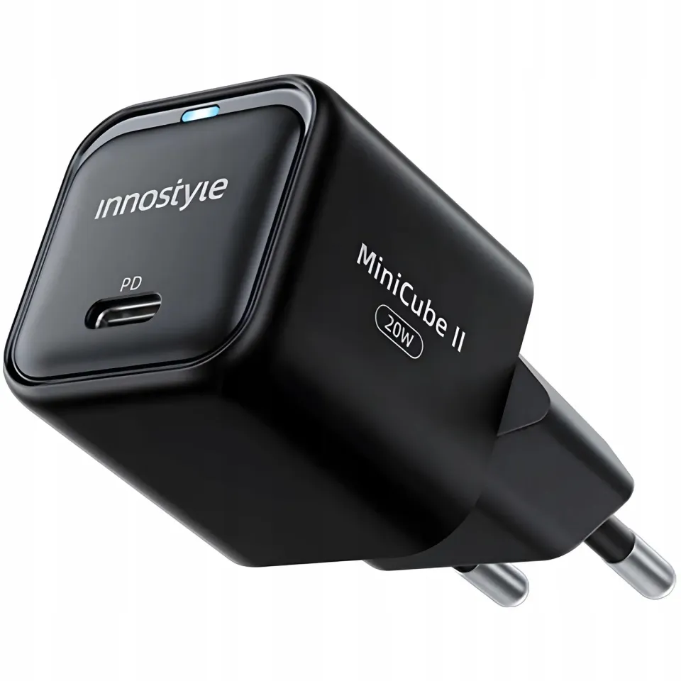 Innostyle MiniCube II chargeur USB-C 20 W bleu GaN LED