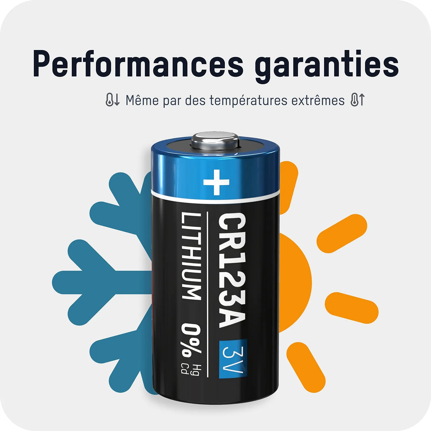 ANSMANN piles lithium CR123A 3 V lot de 8 longue durée