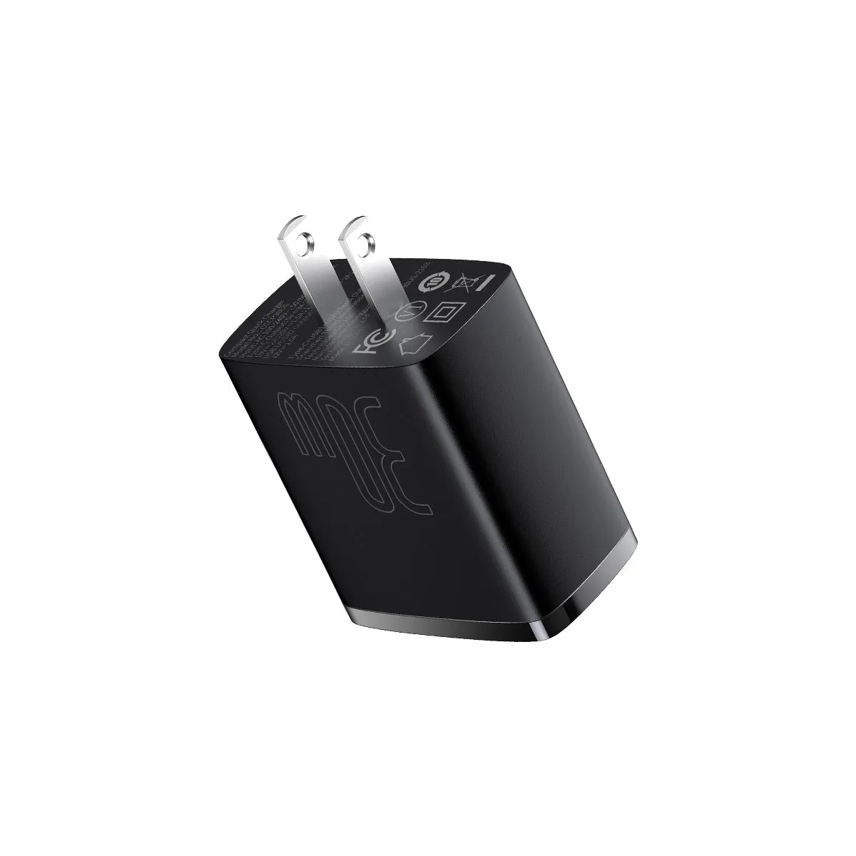 Baseus Compact Chargeur 3 ports 30W USB-C USB-A blanc