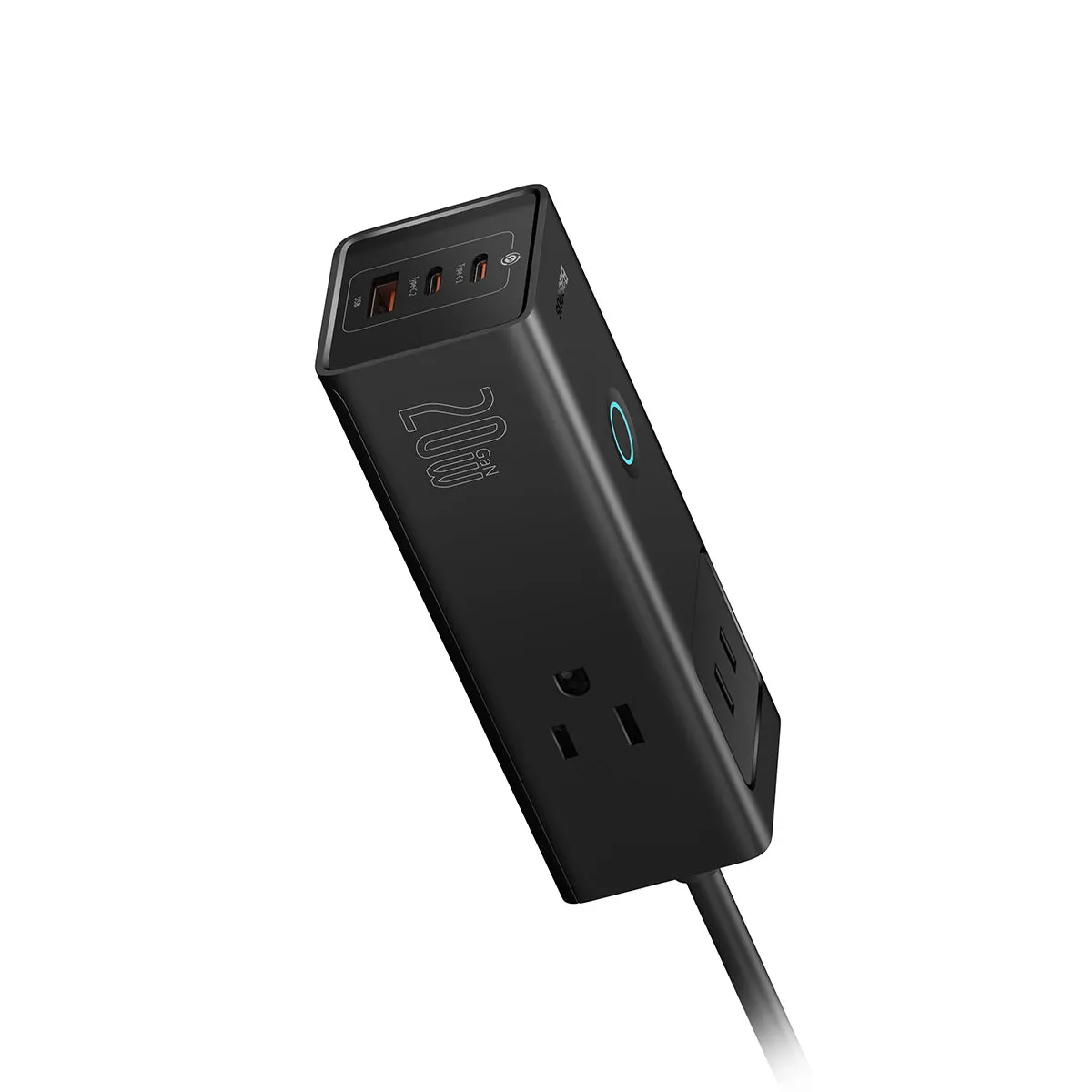 Baseus PowerCombo Lite multiprise 6 ports 20 W noire