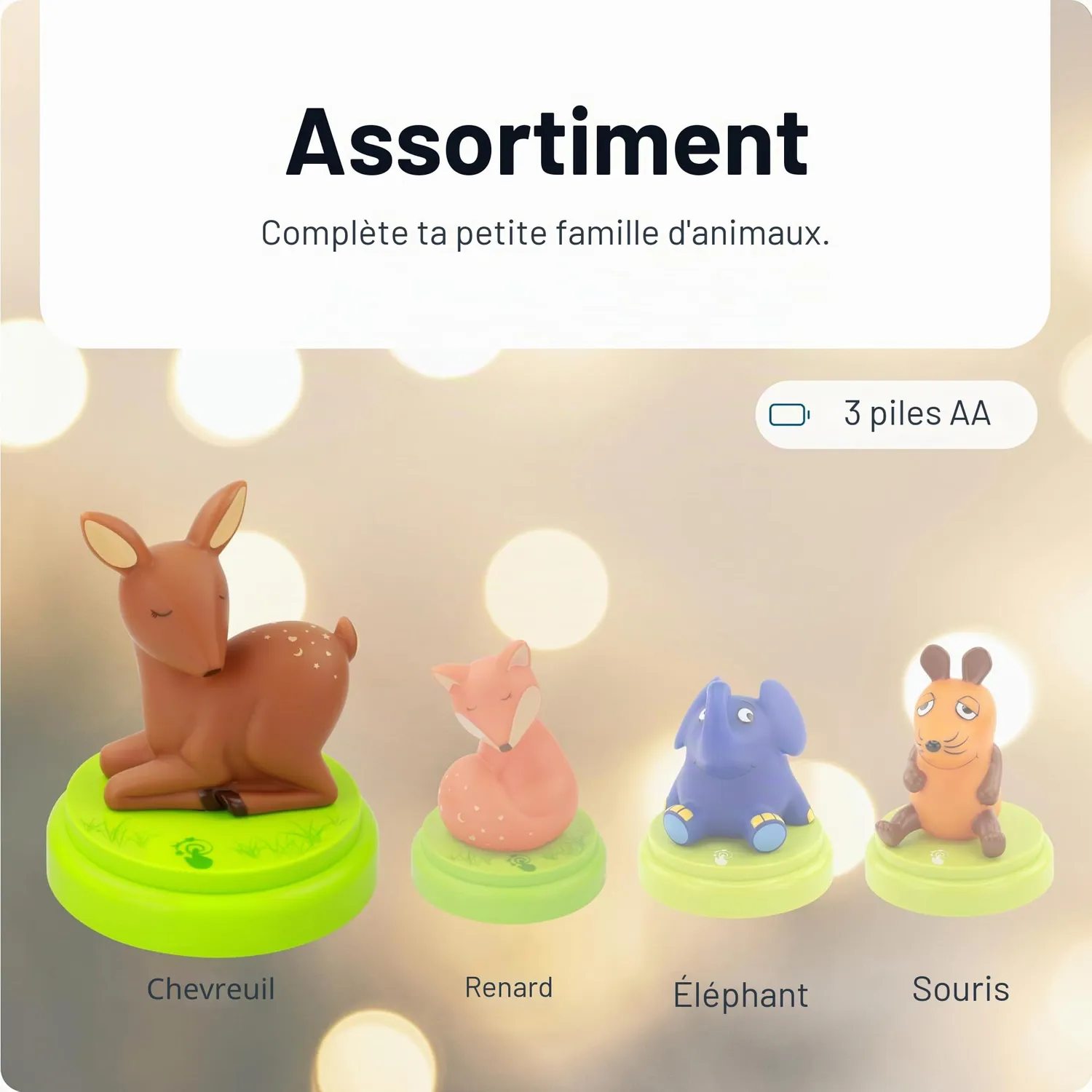 ANSMANN Biche veilleuse LED enfant tactile petit modèle