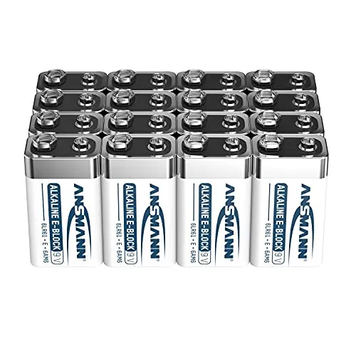 ANSMANN Longlife 6LR61 piles alcalines 9 V lot de 16 longue durée
