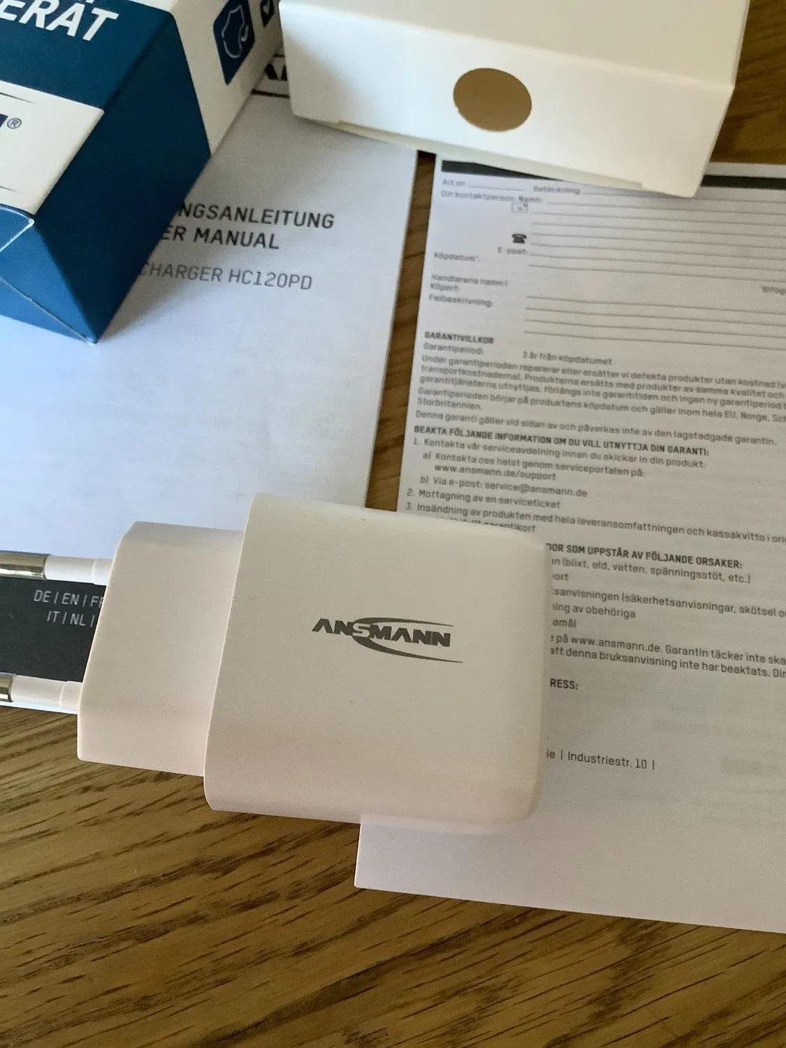 ANSMANN HC120PD chargeur USB-A 20 W blanc