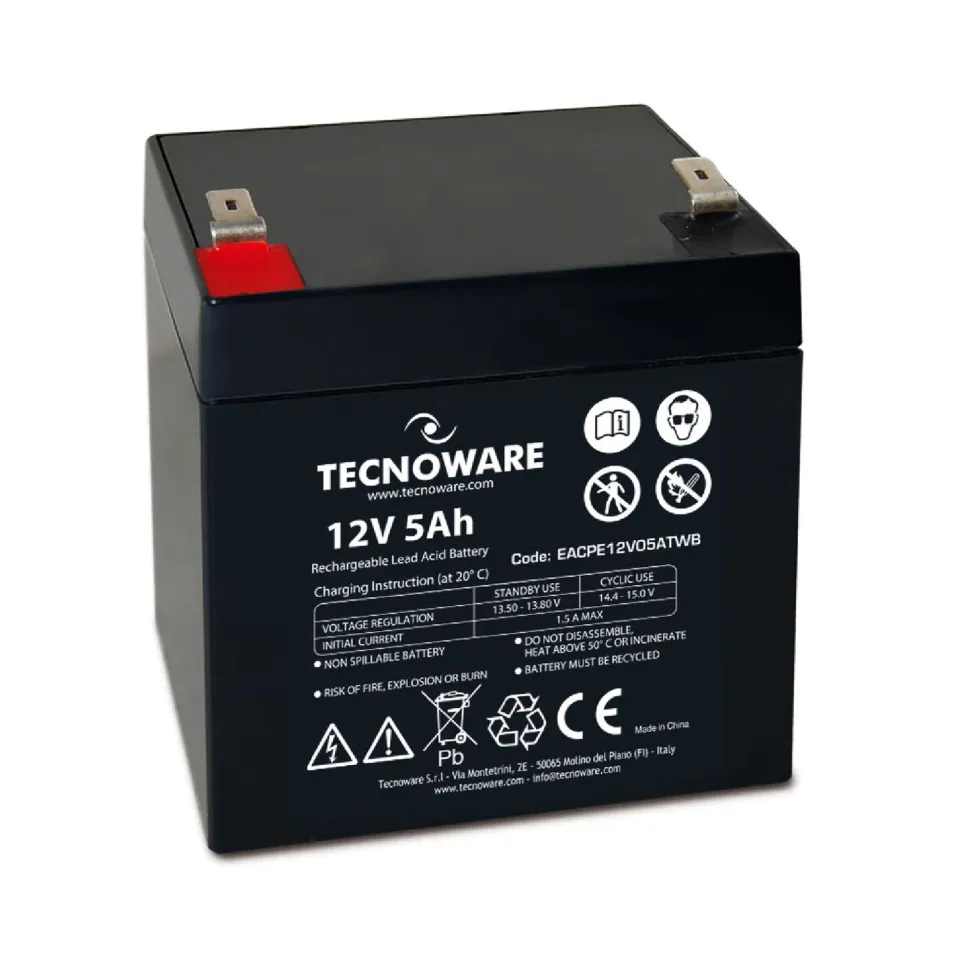 Tecnoware Power Systems Batterie 12 V 5 Ah pour onduleur étanche