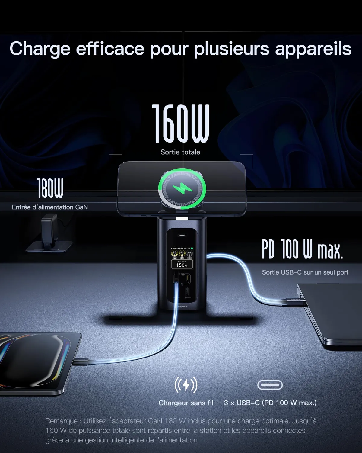 Baseus Spacemate Pro station d’accueil 15-en-1 160 W