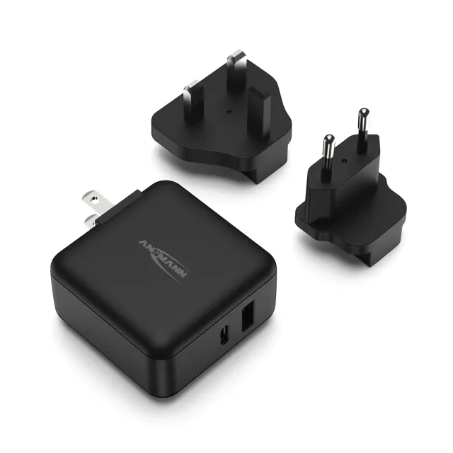 ANSMANN chargeur USB de voyage 30 W avec prises interchangeables