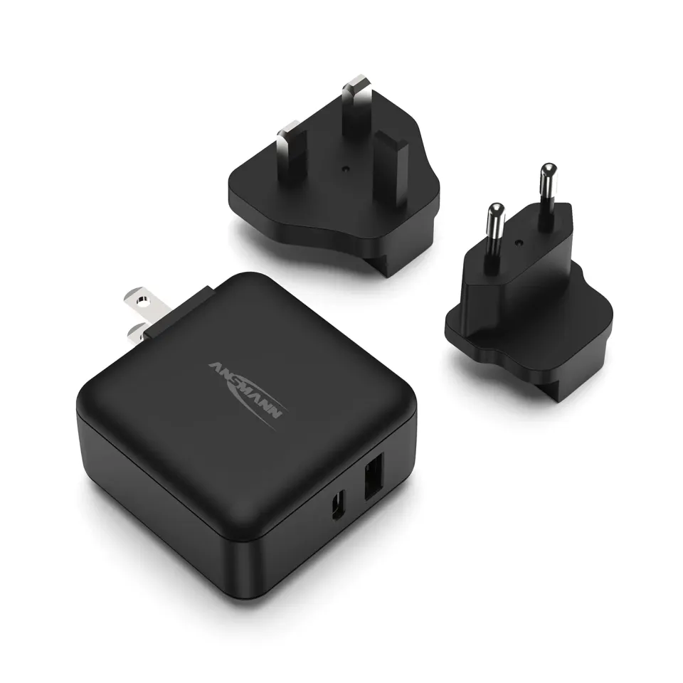 ANSMANN chargeur USB de voyage 30 W avec prises interchangeables
