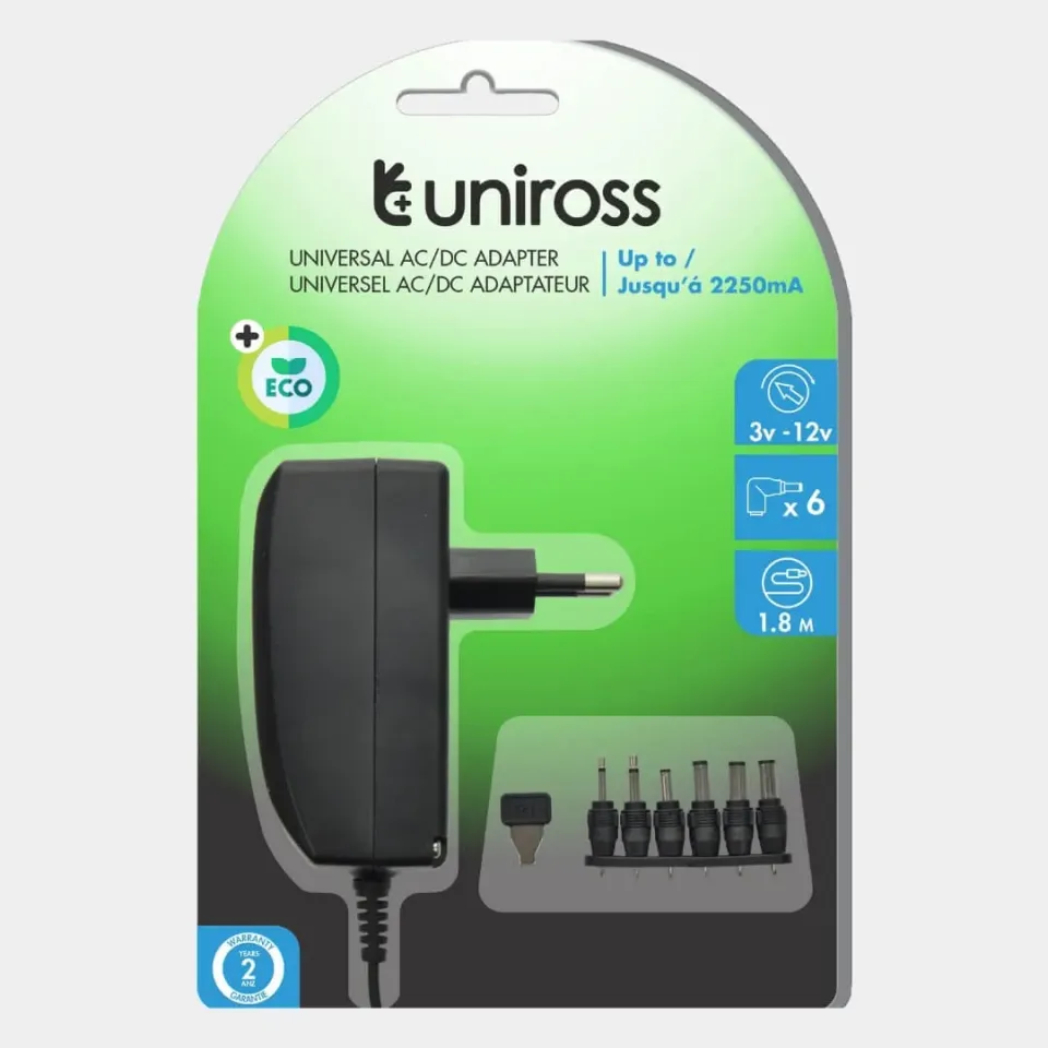 Uniross adaptateur universel 27W alimentation secteur
