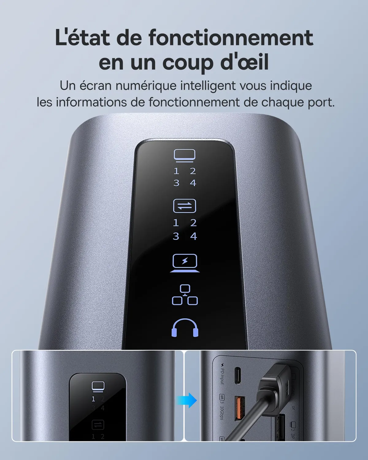 Baseus Spacemate 11 en 1 station d’accueil Windows triple écran 4K