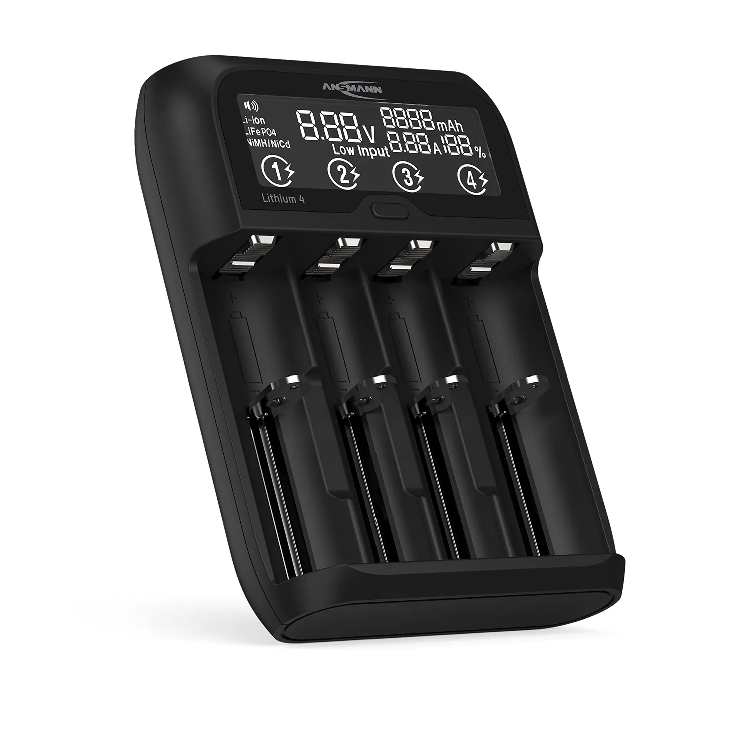 ANSMANN Lithium 2 chargeur piles AA AAA et Li-Ion 2 emplacements noir