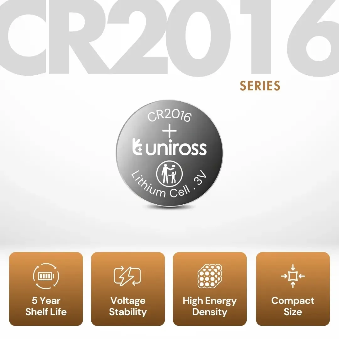 Uniross CR2016 pile bouton lithium 3 V 1,6 mm
