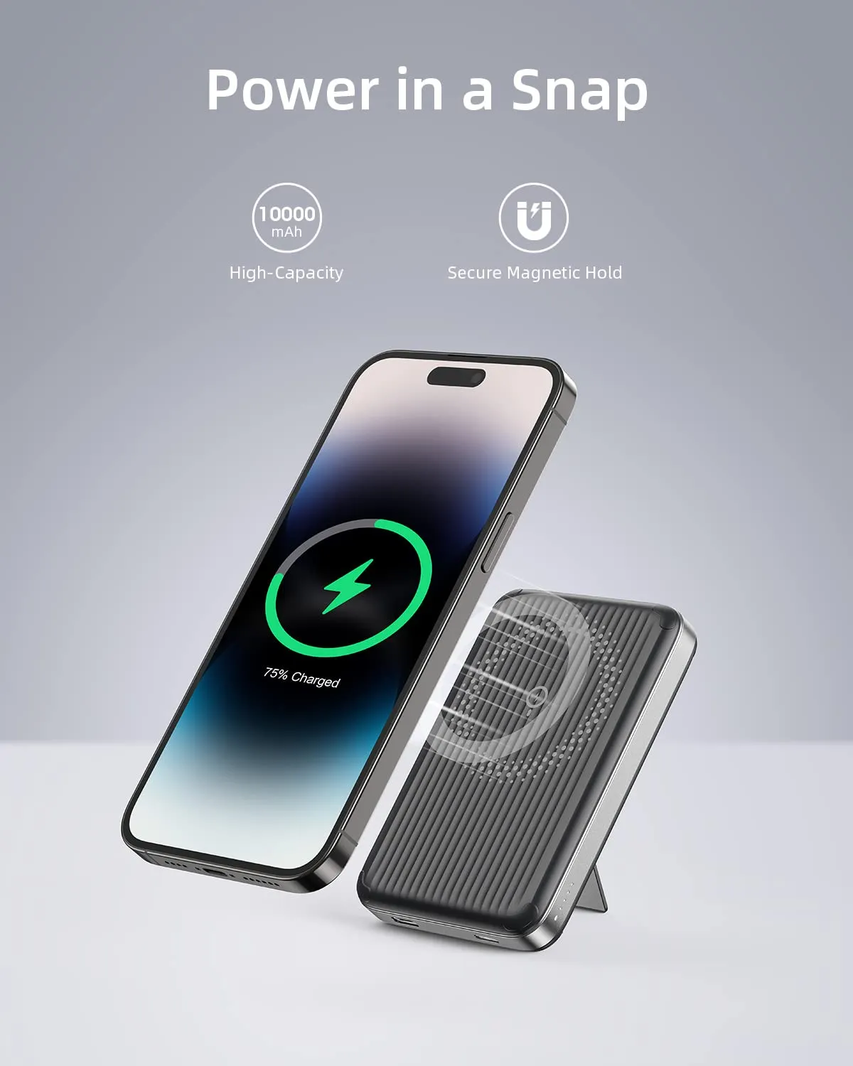 Innostyle PowerSwitch Fast Induction Powerbank for MagSafe 10000 avec support