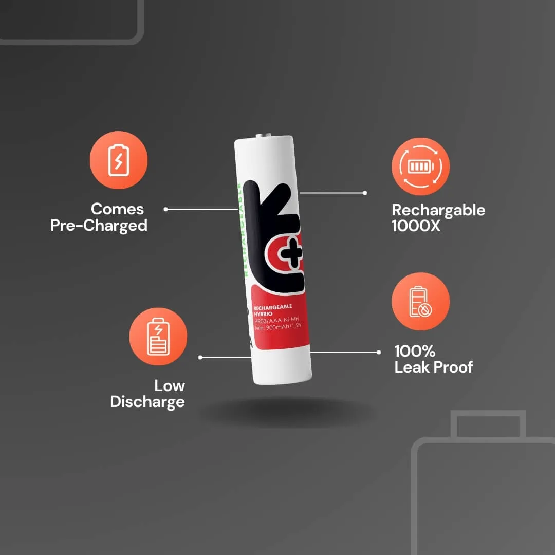Uniross piles rechargeables AAA Ni-MH 1000mAh lot de 2