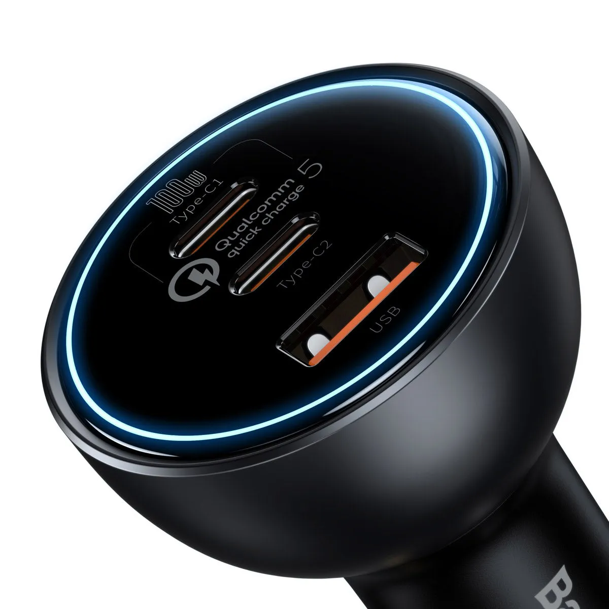 Baseus Chargeur Voiture USB-C 160W 3 Ports 100W PC