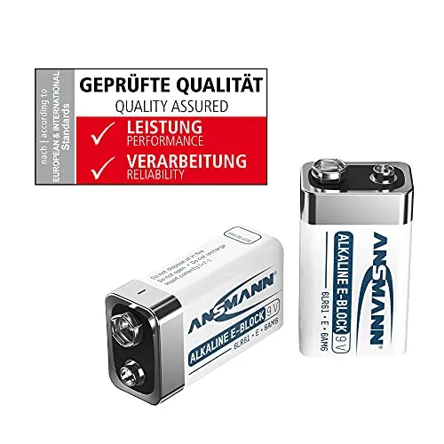 ANSMANN Longlife 6LR61 piles alcalines 9 V lot de 16 longue durée