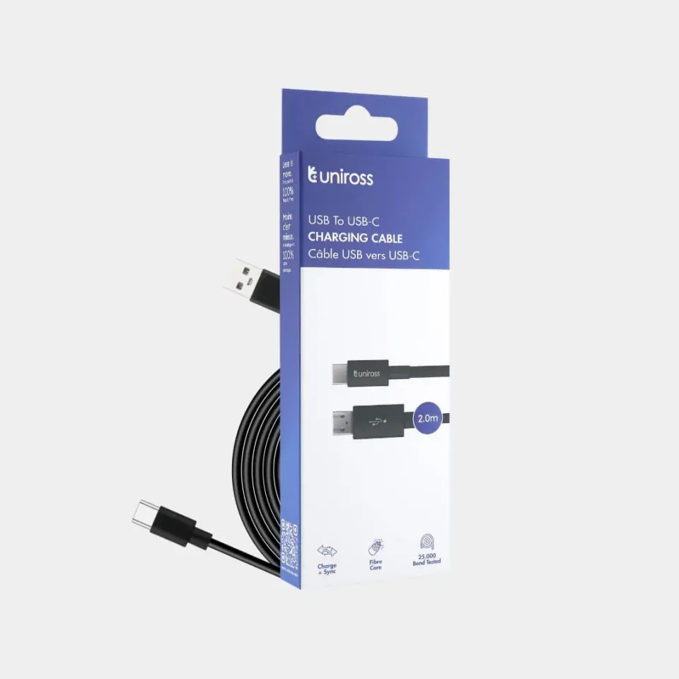 Uniross câble USB vers USB-C 2m charge 10W