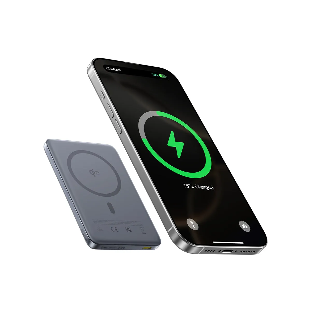 Baseus PicoGo batterie externe magnétique Qi2 10 000 mAh 27 W grise