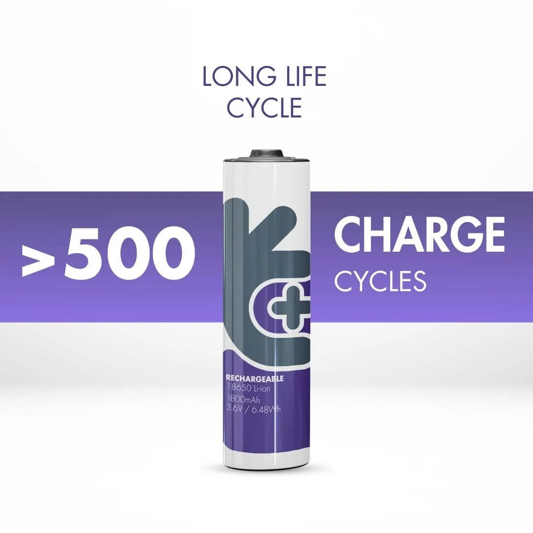 Uniross 18650 batterie rechargeable Li-ion 1800mAh pack 1