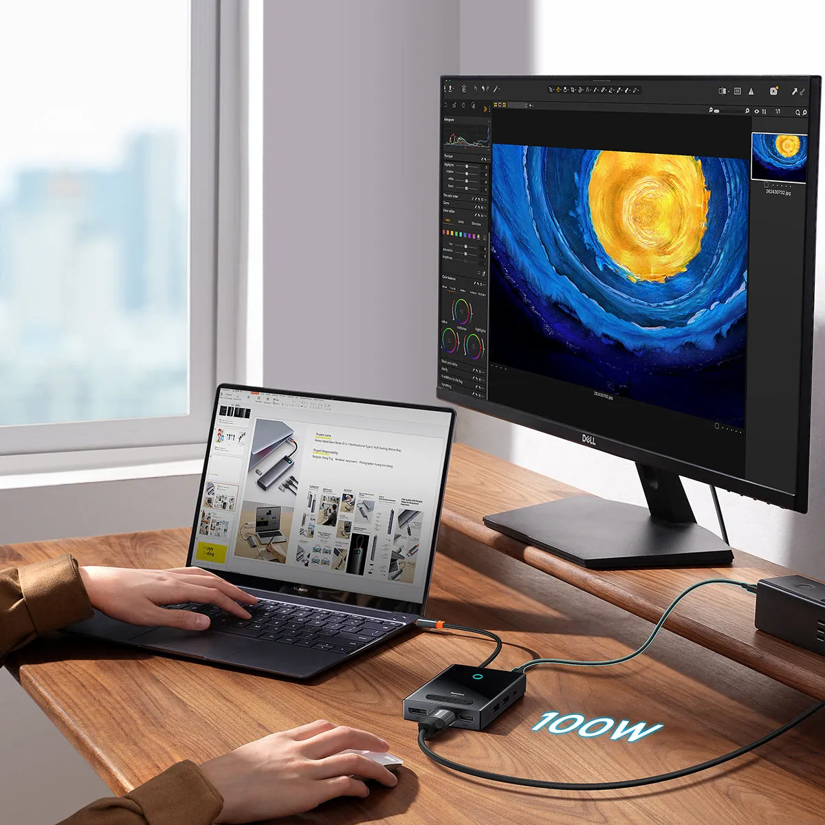 Baseus PioneerJoy 8 in 1 hub USB-C pour ordinateur portable