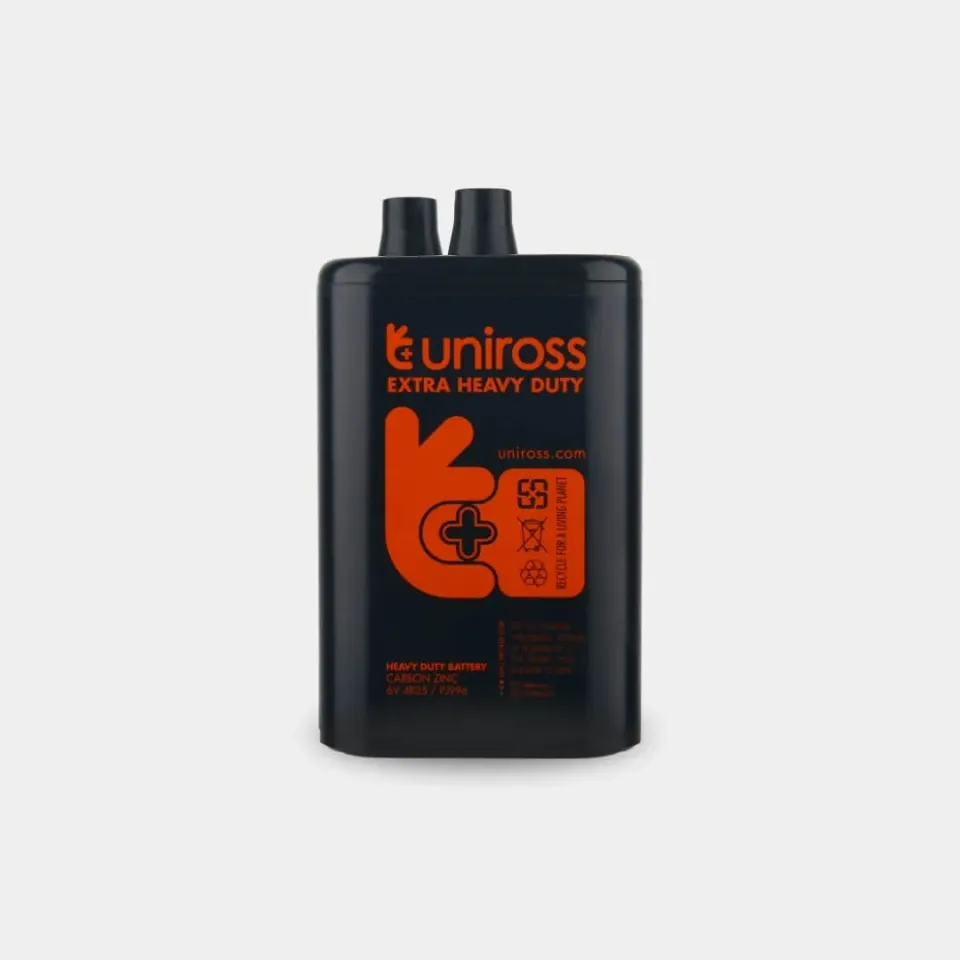 Uniross 4R25 6V pile saline pack 1 lanterne chantier