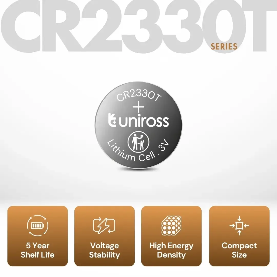 Uniross CR2330T HT Pile Bouton Lithium 3V 260mAh