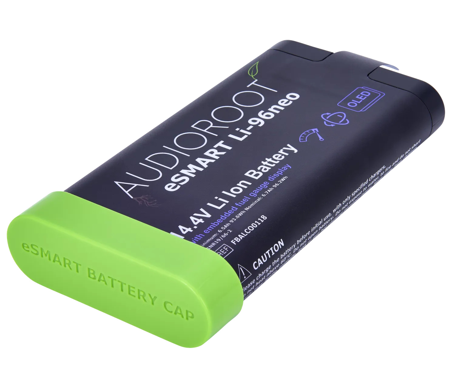 BSRF Audioroot Li-Cap capot de protection pour batterie vert citron
