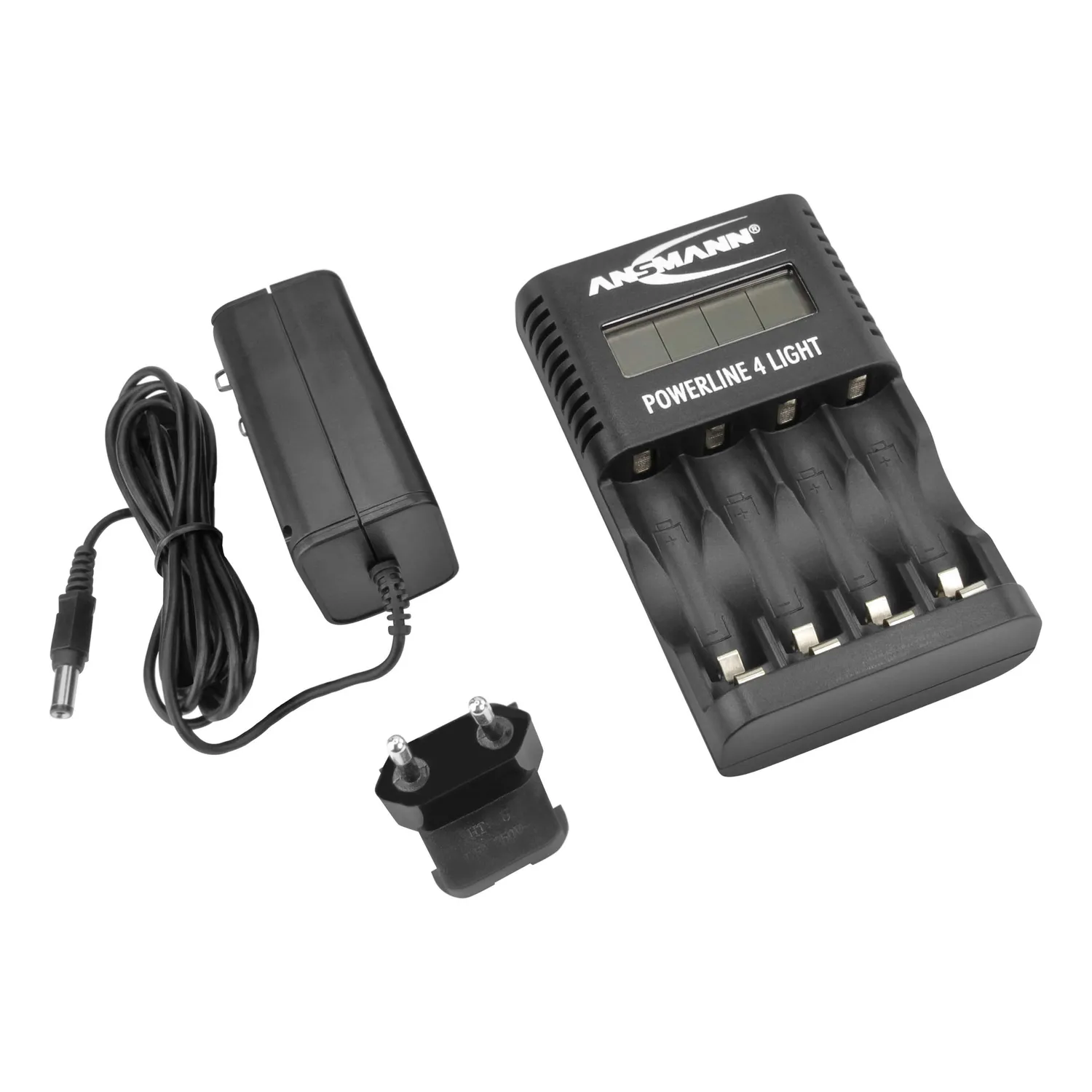 ANSMANN Powerline 4 Light chargeur AA AAA 4 emplacements LCD USB